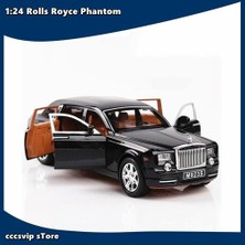 1:24 Rolls Royce Phantom Metal Araba Oyuncak Alaşım Araba Döküm ve Oyuncak Araba Çocuk Araba Model Oyuncak | Diecasts oyuncak Araçlar (Siyah)(Yurt Dışından)