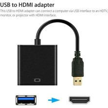 Hd 1080 P HDMI USB 3.0 Video Kablosu Adaptörü Dönüştürücü Bilgisayar Hdtv LCD Tv Için