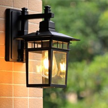 Açık Duvar Lambası Retro LED Duvar Lambası Su Geçirmez ve Pas Geçirmez Aydınlatma Avlu Otel Yatak ve Kahvaltı Lambası Dekoratif Aydınlatma