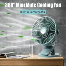 Şarj Edilebilir 1800 Mah USB Fan Masaüstü Mini Fan 3 Hız Süper Süper Soğutucu Ofis Araba Seyahat Gadget'lar Için Taşınabilir Soğutma Klip Fanlar | USB Gadgets