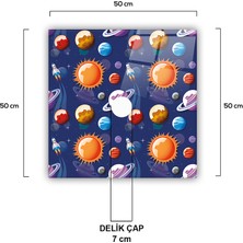 Decorita Cam Avize Göbeği | Gezegenler | 50cm x 50cm