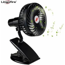 Mini Sessiz Klip Fan Şarj Edilebilir Sessiz 4 Bıçakları Bebek Arabası Hayranları Taşınabilir Hava Soğutma 3 USB Çıkışı ile Masa USB Fan | Klip Fan | Bebek Arabası Fanstroller Fan (Siyah)