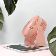 Mini Soğutma Fanı Aroma Difüzör USB Masa Fan 360 Rotasyon ile Ayarlanabilir Açı Ofis Ev Seyahat | Fanlar (Pembe)