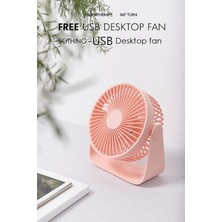 Mini Soğutma Fanı Aroma Difüzör USB Masa Fan 360 Rotasyon ile Ayarlanabilir Açı Ofis Ev Seyahat | Fanlar (Pembe)