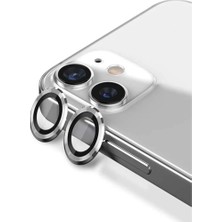 Enfein Iphone 11 ile Uyumlu Cam Kamera Lens Koruyucu Sffcamco Silver