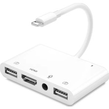 Techmaster iPhone iPad Lightning Dijital Av HDMI 2xusb Mikrofon Şarj Adaptör