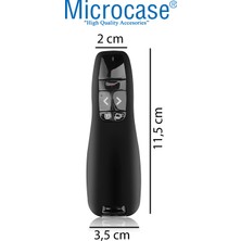 Microcase Kablosuz Lazerli Sunum Kumandası Laser Pointer 15 mt - AL3226