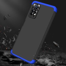 Case 4U Xiaomi Redmi Note 11 Pro 5G Kılıf 3 Parçalı Tam Koruma Sert Mika Ays Kapak Siyah - Kırmızı