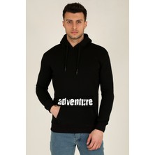 Terapi Men Erkek Kapüşonlu Uzun Kollu Kanguru Cepli Sweatshirt 21K-5200429-03 Siyah