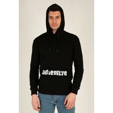 Terapi Men Erkek Kapüşonlu Uzun Kollu Kanguru Cepli Sweatshirt 21K-5200429-03 Siyah