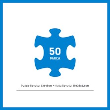 Blue Focus 50 Parça - Colorıng Puzzle Cute Unıcorn (Sevimli Tek Boynuzlu At)