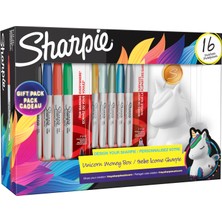 Sharpie Fine Kumbara Hediyeli 16'lı Set, Tek Boynuz