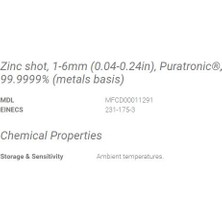 Karen Alfa Aesar 10760 Zinc Shot, 1-6mm (0.04-0.24IN), Puratronic®, 99.9999% (Metals Basis) 50 G  Cas No 7440-66-6