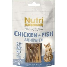 Nutri Feline Chicken&fish Sandwich Kedi Ödülü 50 Gr.