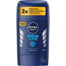 Nivea Men Erkek Stick Deodorant Fresh Active 50 ml Ter ve Ter Kokusuna Karşı 48 Saat Deodorant Koruması