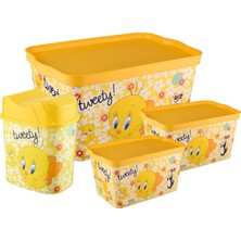 Cosiness Tweety 3 Lü Oyuncak ve Hobi Kutu Seti +Çöp Kutusu