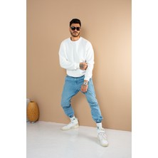 Habbe Unisex Basıc Bisiklet Yaka Sweatshirt BBY01
