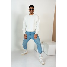 Habbe Unisex Basıc Bisiklet Yaka Sweatshirt BBY01