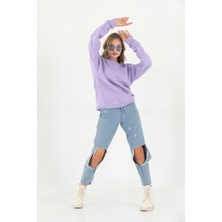 Habbe Unisex Basıc Bisiklet Yaka Sweatshirt BBY01