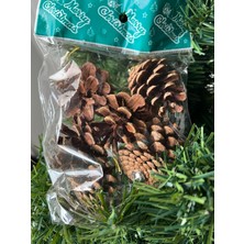Eliz Bag Yılbaşı Çam Ağacı Naturel Kozalak Süs 4cm 6'lı