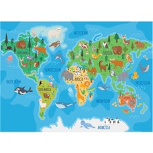 Neverland 100 Parça - Anımal World Map (Hayvan Dünya Haritası)