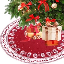 ZHKJ Shop 122CM Örgü Akrilik Noel Ağacı Dip Dekorasyon Etek (Yurt Dışından)