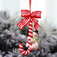 ZHKJ Shop 3 Adet Noel Tatil Süslemesi Noel Kamışı Şeker Bar Süsleri (Snowman) (Yurt Dışından)