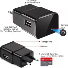 Crdkc Taşınabilir Adaptör Tipi Mini Kablosuz Ip Kamera Full Hd 720P