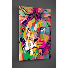 Taulart Aslan Popart Cam Tablo