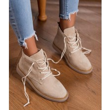 Bags Shoes White Angel 001122-008 Papy Kadın Jal Kaymaz Taban Süet Günlük Bot