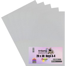 Artlantis Beyaz Keçe A4 2 mm 20X30 cm 5 Li 1 Paket Okul Kreş Etkinlik