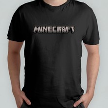Pixxa Minecraft %100 Pamuklu Bisiklet Yaka T-Shirt Model - 1
