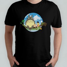 Pixxa Studio Ghibli - Komşum Totoro %100 Pamuklu Bisiklet Yaka T-Shirt Model - 1