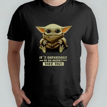 Pixxa Yoda - Take This %100 Pamuklu Bisiklet Yaka T-Shirt Model - 1