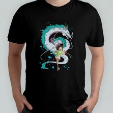 Pixxa Studio Ghibli - Spirited Away %100 Pamuklu Bisiklet Yaka T-Shirt Model - 1