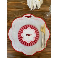 Lilies Atelier Pip Studio Model Love Birds Pembe 6 Kokteyl Peçetesi Sunum Peçetesi Bardak Altlığı Sofra Sunum Keten Takım