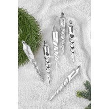 Waldern 6lı Sarkıt 18 cm Yılbaşı Çam Ağacı Süsü