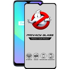 Caseart Realme C25S Tam Kaplayan Gizli Hayalet Temperli Ekran Koruyucu Cam