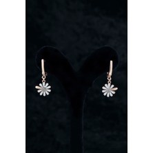 Parmas Design Papatya Sallantılı Kadın 925 Ayar Gümüş Kadın Rose Küpe