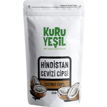 Kuru Yeşil Hindistan Cevizi Cipsi 50 gr | Şeker İlavesiz