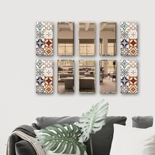 Decorita Dekor Camı | Çini Desen Cam ve Ayna | 10'lu Takım | 12,5cm x 25CM