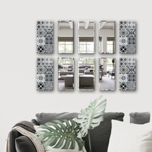 Decorita Dekor Camı | Karakalem Çizim Cam ve Ayna | 10'lu Takım | 12,5cm x 25CM