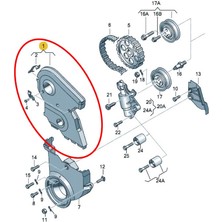 After Vw Passat B5 1997-2000 1.8 Adr Apt Motor Triger Üst Kapağı 058109107B