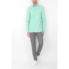 Still Mint Yeşili Gizli Düğme Kapamalı Cepli Overshirt  Gömlek Ceket