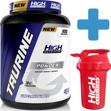 High Nutrition  Pure Taurine Powder 300 Gr 100 Servis 3000 Mg + Shaker