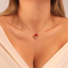 Miavi Silver 925 Ayar Gümüş Gül Kolye