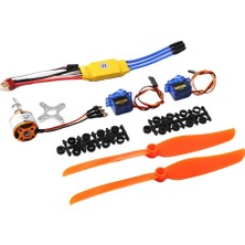 Flower World Rc 1400KV Fırçasız Motor 30A Esc Elektrik Kontrolü Rc Uçak Için Set