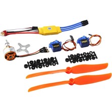 Flower World Rc 1400KV Fırçasız Motor 30A Esc Elektrik Kontrolü Rc Uçak Için Set