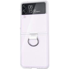 Microcase Samsung Galaxy Z Flip4 Parmak Tutuculu Plastik Kılıf - AL3152