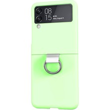 Microcase Samsung Galaxy Z Flip4 Parmak Tutuculu Plastik Kılıf - AL3152